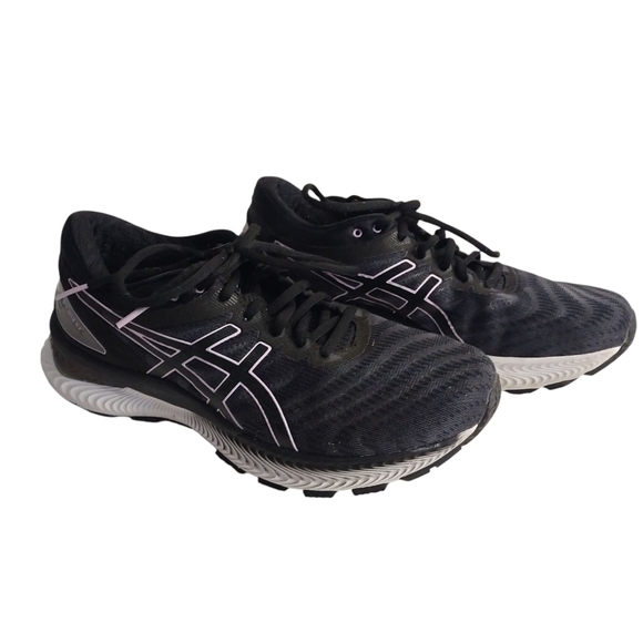Asics Shoes - ASICS Women's Gel-Nimbus 22 Running Shoes Black Purple Sneakers Size 9